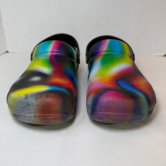 Crocs Bistro Graphic Tie Dye Slip Resistant Work Clog Women's Size 10 - Picture 2 of 8